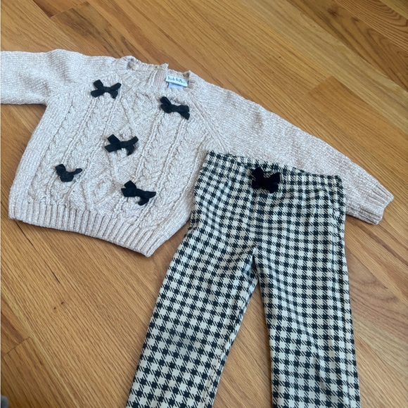 Nicole Miller Other - Nicole Miller Cream and Black Kids Matching Set